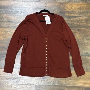 Zenana Outfitters Burgundy Cardigan